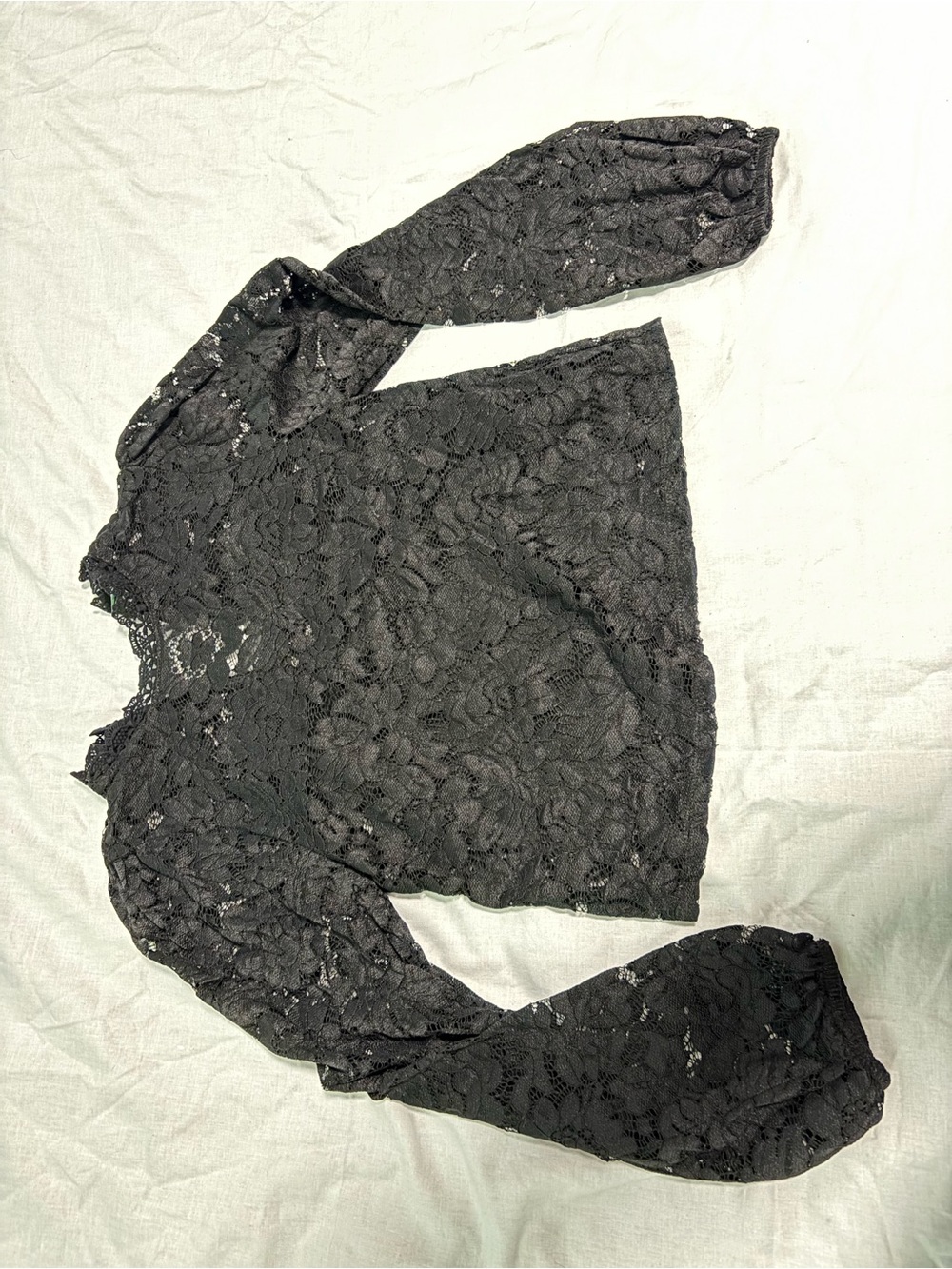 Wild Fable Black Lace Long Sleeve Top